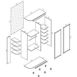 Dulap-cupe Arta Mobilei Armadio J1510 AM145 (Ferrara Oak) Thumb