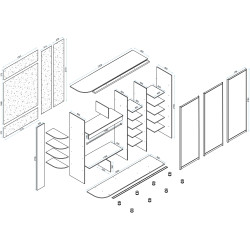 Dulap-cupe Arta Mobilei Armadio J2520 AM148 (Ferrara Oak) Thumb