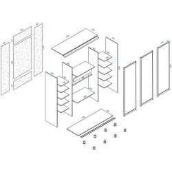 Dulap-cupe Arta Mobilei Armandio S1780 AM03 (Stone Grey) Thumb