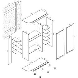 Шкаф-купе Arta Mobilei Armandio S1800 AM06 (Stone Grey) Thumb