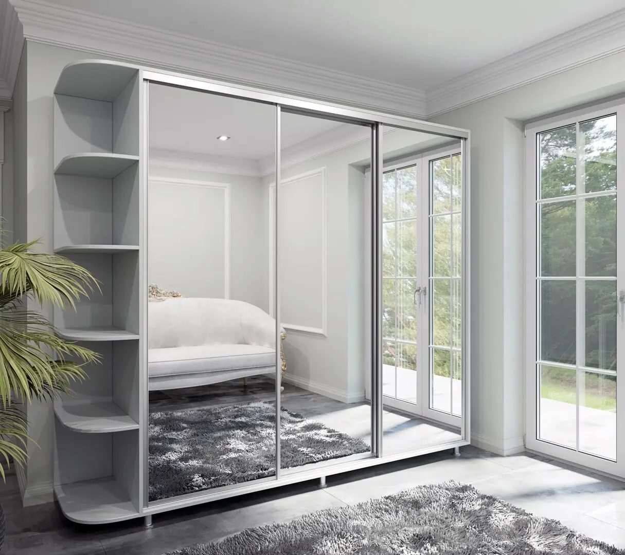 Dulap-cupe Arta Mobilei Armandio S2080 AM07 (Stone Grey)