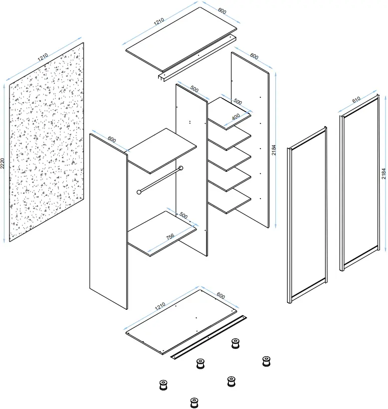 Dulap-cupe Arta Mobilei Armandio W1210 AM09 (Wenge Magia)
