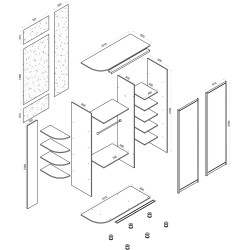 Dulap-cupe Arta Mobilei Armandio W1310 AM13 (Wenge Magia) Thumb