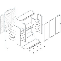 Dulap-cupe Arta Mobilei Armandio W2080 AM15 (Wenge Magia) Thumb