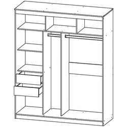 Dulap-cupe Астрид-Мебель Alyans 18 (Ash Anchor White) Thumb