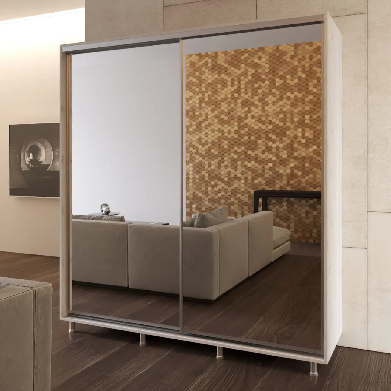 Шкаф-купе Bafimob Д-180 с зеркалами - 4