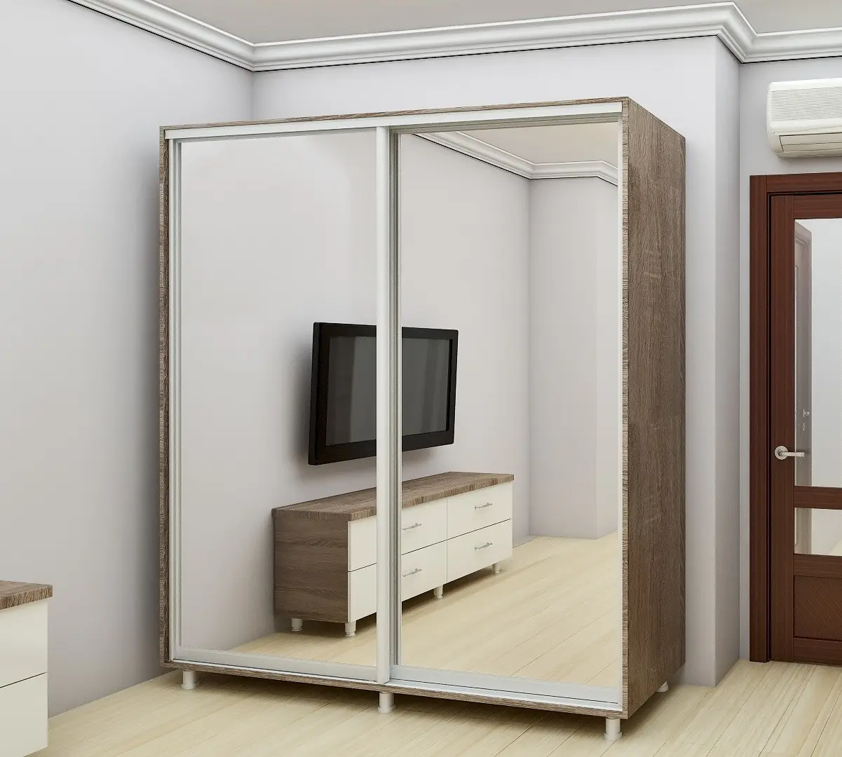 Шкаф-купе Bafimob Д-200 с зеркалами