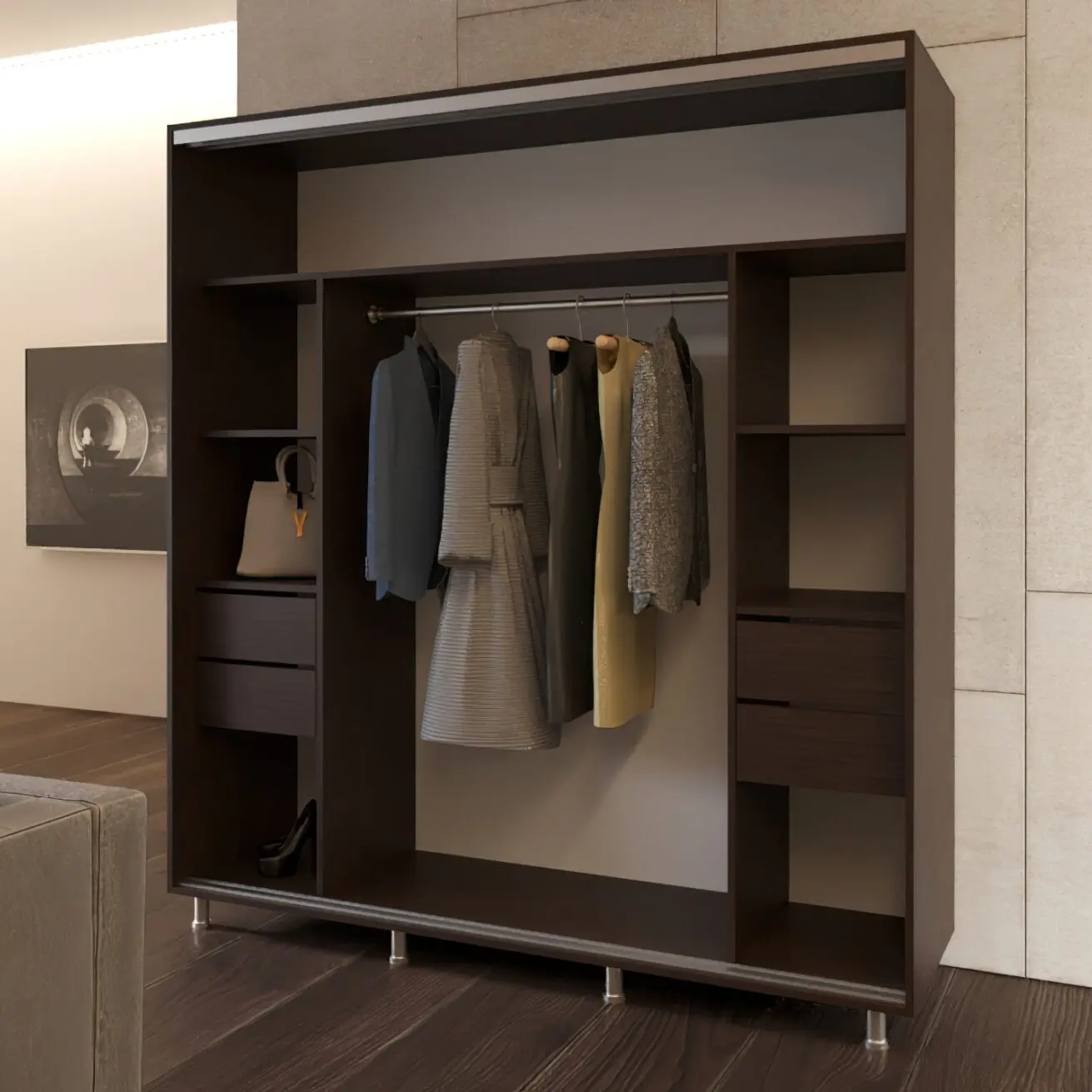 Шкаф-купе Bafimob ДX-180 с зеркалами - 2