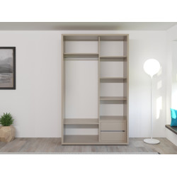 Dulap-cupe Bayro Murano 140x230x60 (Stone Grey/Oxide Grey) Thumb