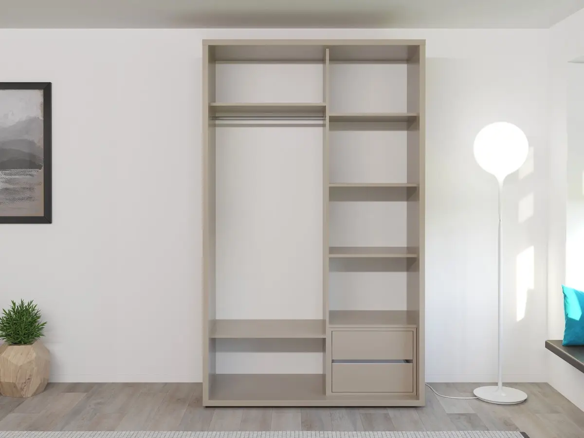 Dulap-cupe Bayro Murano 140x230x60 (Stone Grey/Oxide Grey)