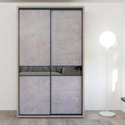 Dulap-cupe Bayro Murano 140x230x60 (Stone Grey/Oxide Grey)