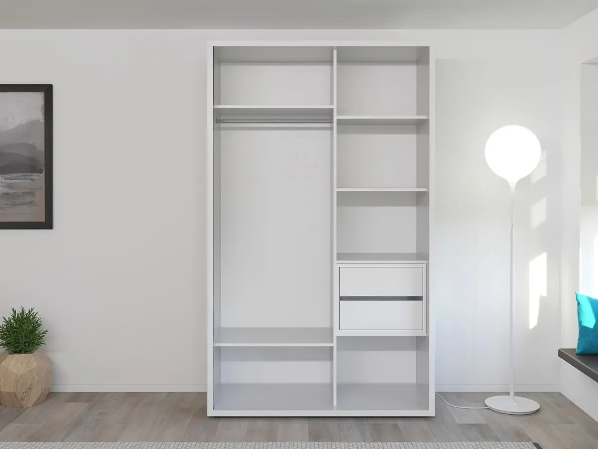 Dulap-cupe Bayro Murano 140x230x60 (White/Graphite) - 3