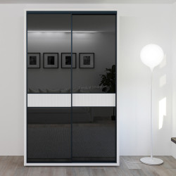 Dulap-cupe Bayro Murano 140x230x60 (White/Graphite)