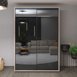 Dulap-cupe Bayro Murano 160x230x60 (Stone Grey/Graphite)