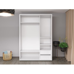 Dulap-cupe Bayro Murano 160x230x60 (White/Graphite) Thumb