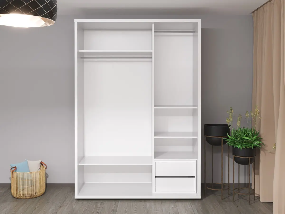 Dulap-cupe Bayro Murano 160x230x60 (White/Graphite) - 3