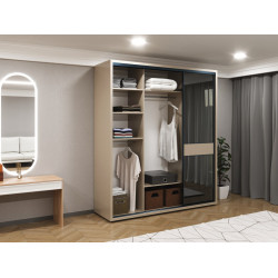 Шкаф-купе Bayro Murano 200x230x60 (Stone Grey/Graphite) Thumb