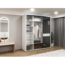 Шкаф-купе Bayro Murano 200x230x60 (White/Graphite) Thumb