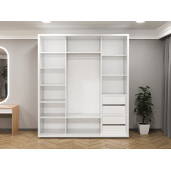 Шкаф-купе Bayro Murano 200x230x60 (White/Graphite) Thumb