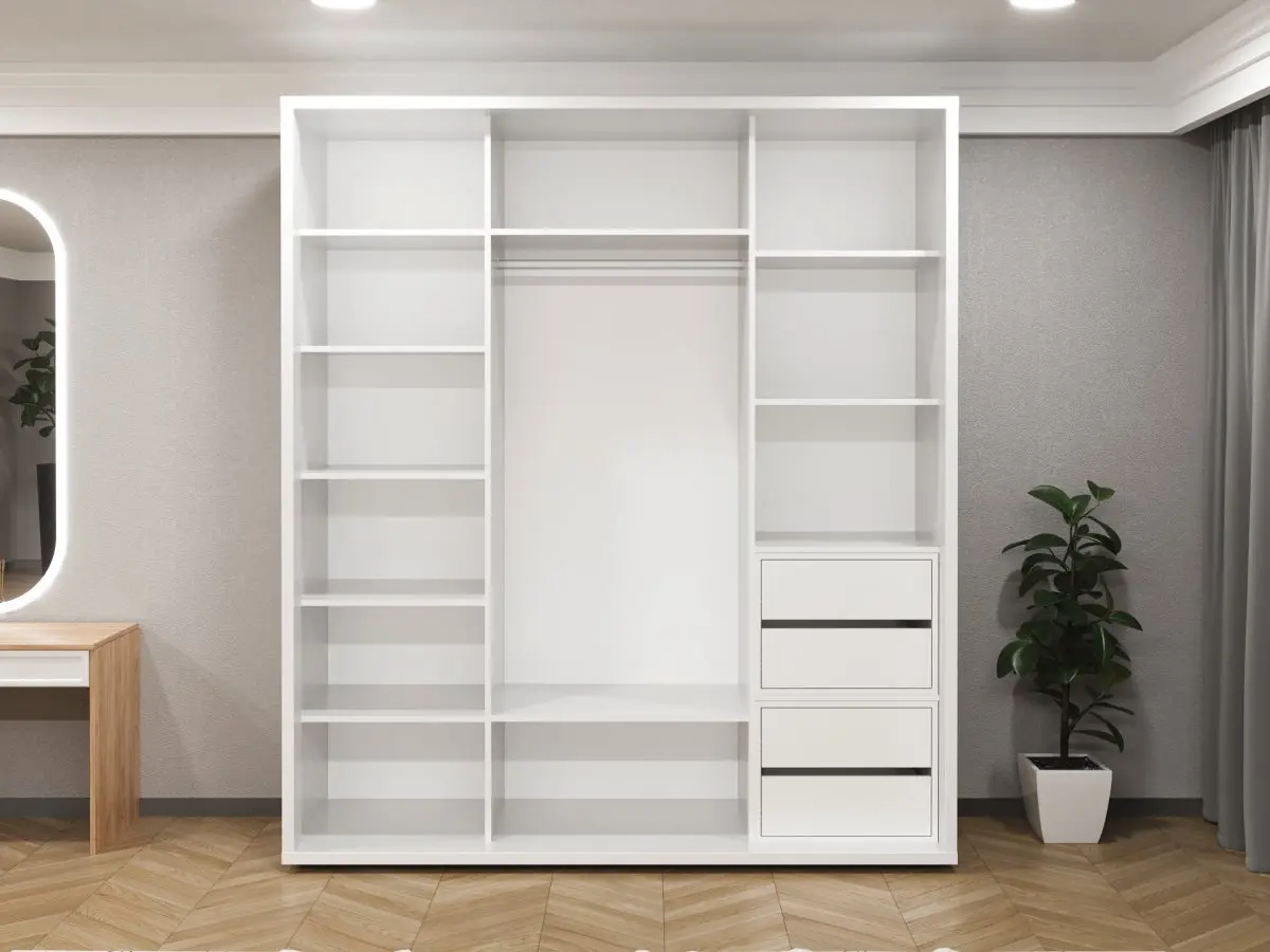 Шкаф-купе Bayro Murano 200x230x60 (White/Graphite) - 3