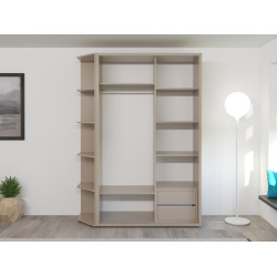 Dulap-cupe Bayro Murano etajera 140x230x60 (Stone Grey/Oxide Grey) Thumb