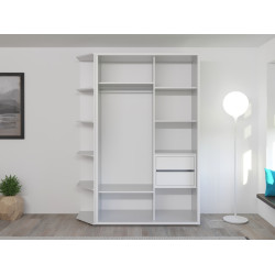 Шкаф-купе Bayro Murano стеллаж 140x230x60 (White/Graphite) Thumb