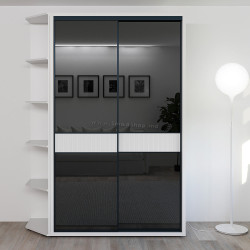 Dulap-cupe Bayro Murano etajera 140x230x60 (White/Graphite)