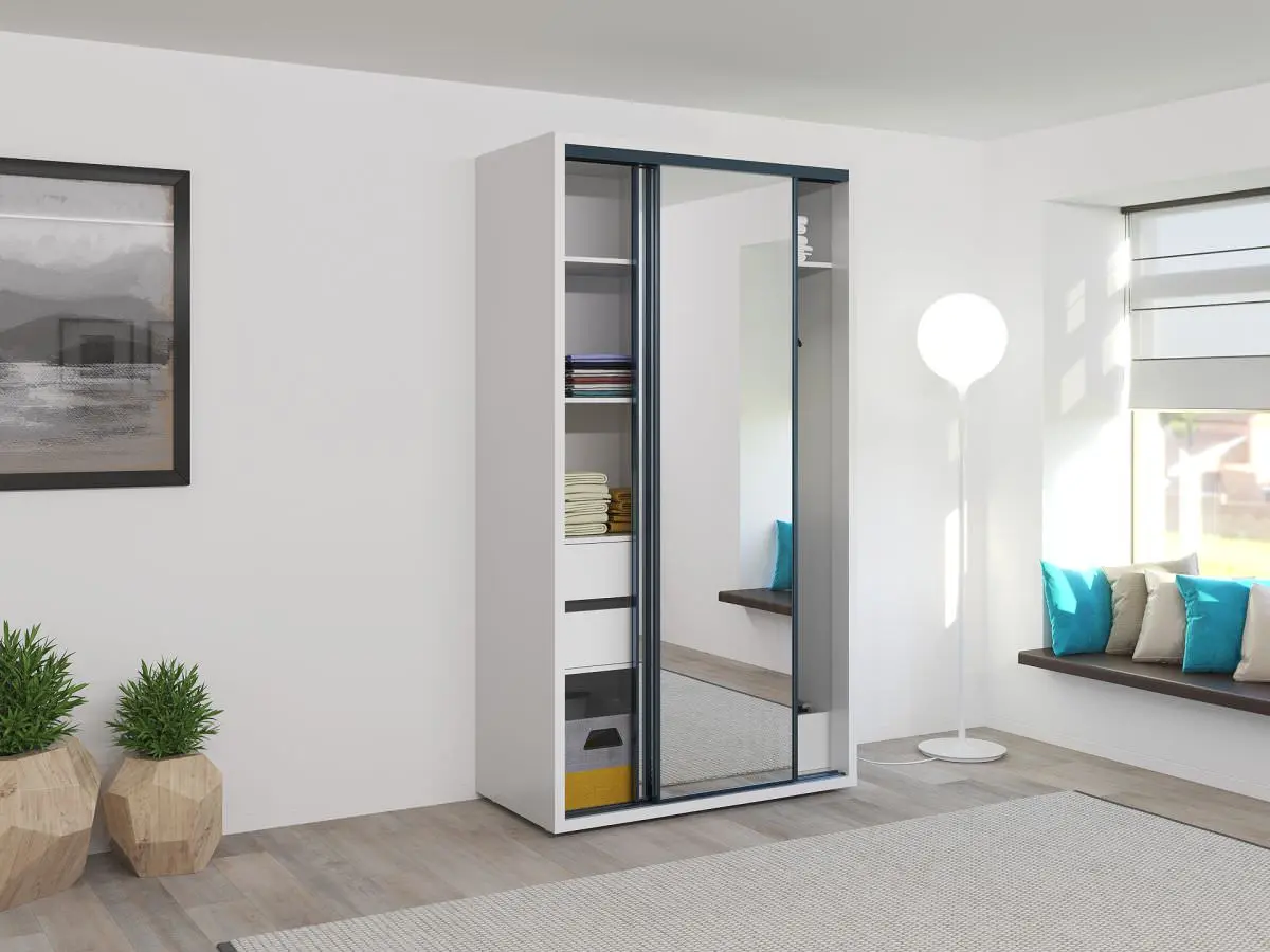 Dulap-cupe Bayro Parma 1200x2250x600 (White)