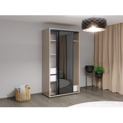 Dulap-cupe Bayro Parma 120x225x60 (Stone Grey/Graphite) Thumb