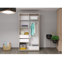 Dulap-cupe Bayro Parma 120x225x60 (Stone Grey/Graphite) Thumb