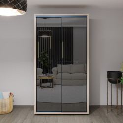 Шкаф-купе Bayro Parma 120x225x60 (Stone Grey/Graphite)