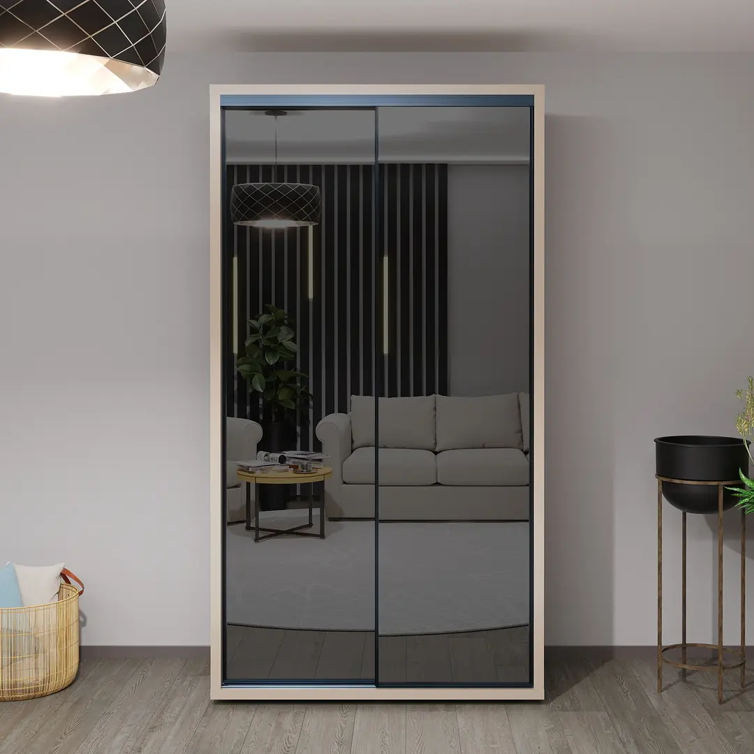 Dulap-cupe Bayro Parma 120x225x60 (Stone Grey/Graphite)