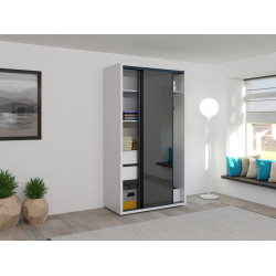 Шкаф-купе Bayro Parma 120x225x60 (White/Graphite) Thumb