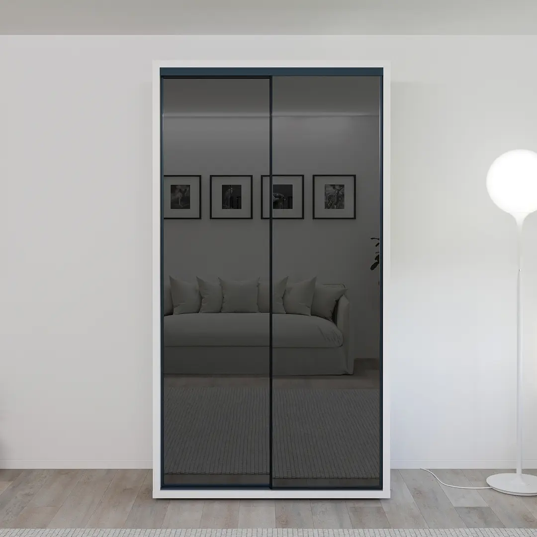 Шкаф-купе Bayro Parma 120x225x60 (White/Graphite)