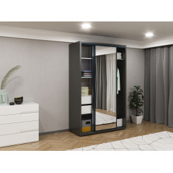 Dulap-cupe Bayro Parma 1400x2250x600 (Anthracite) Thumb