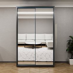 Dulap-cupe Bayro Parma 1400x2250x600 (Anthracite)