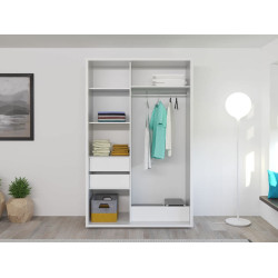 Шкаф-купе Bayro Parma 1400x2250x600 (White) Thumb