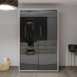 Шкаф-купе Bayro Parma 140x225x60 (Stone Grey/Graphite)