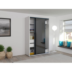 Шкаф-купе Bayro Parma 140x225x60 (White/Graphite) Thumb