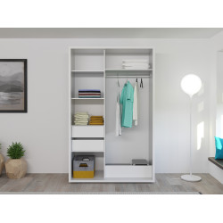 Шкаф-купе Bayro Parma 140x225x60 (White/Graphite) Thumb