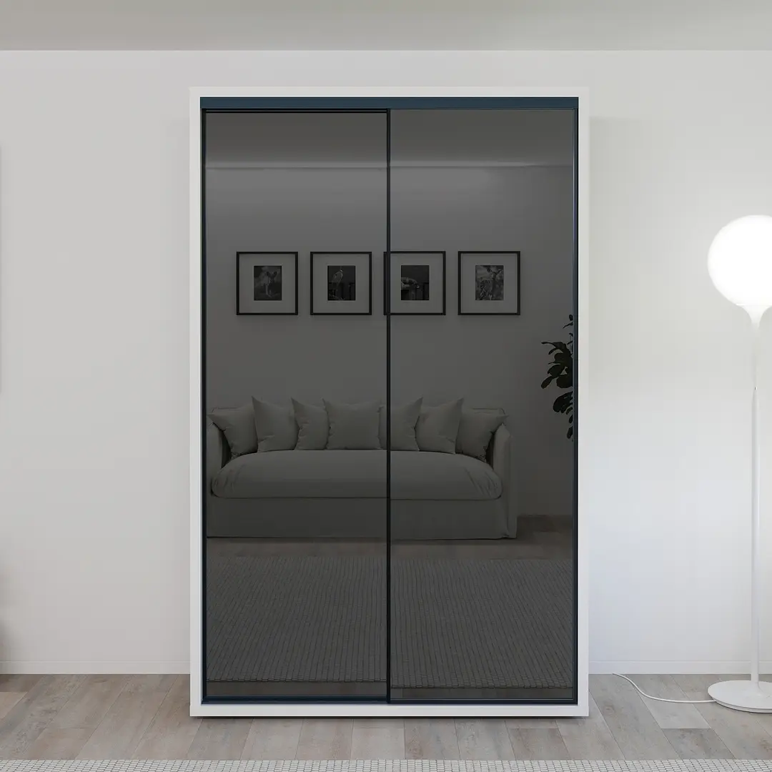 Шкаф-купе Bayro Parma 140x225x60 (White/Graphite)