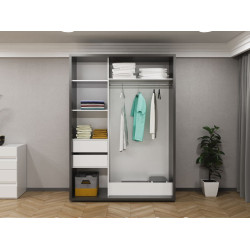 Шкаф-купе Bayro Parma 1600x2250x600 (Anthracite) Thumb