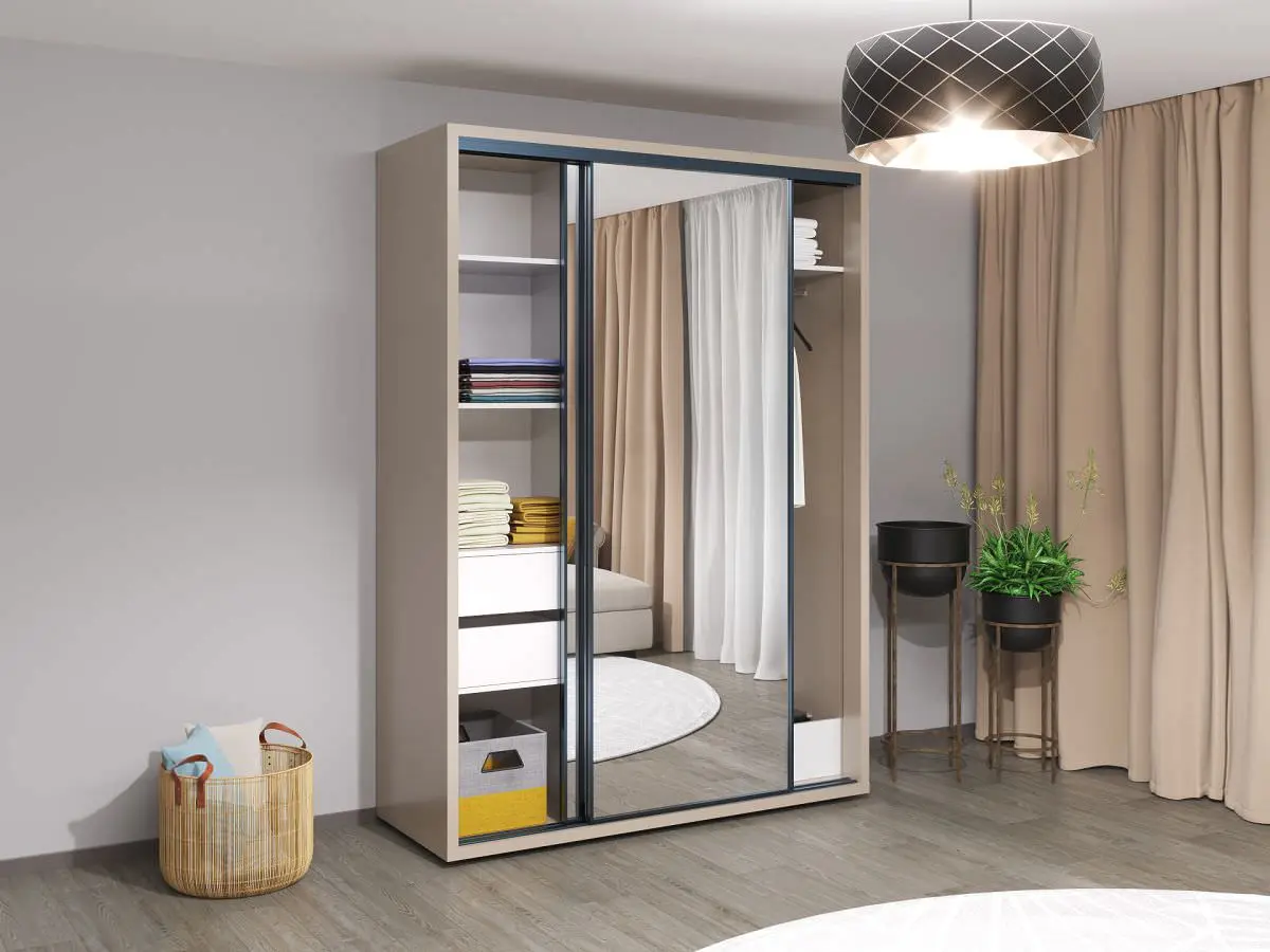 Шкаф-купе Bayro Parma 1600x2250x600 (Gray Stone)