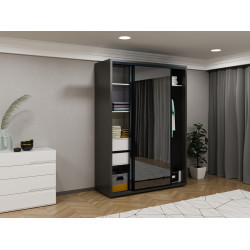 Шкаф-купе Bayro Parma 160x225x60 (Anthracite/Graphite) Thumb