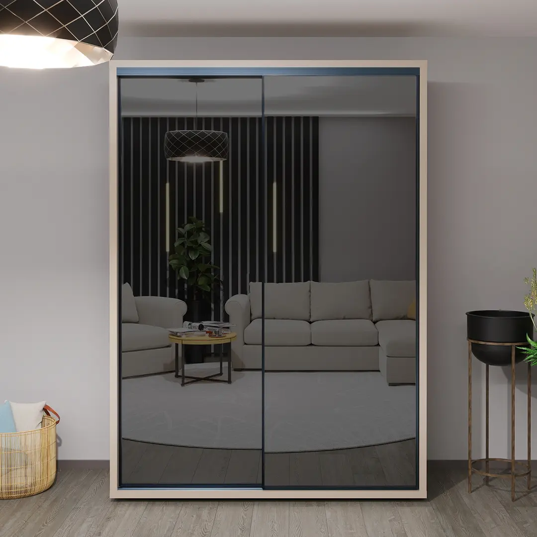 Шкаф-купе Bayro Parma 160x225x60 (Stone Grey/Graphite)