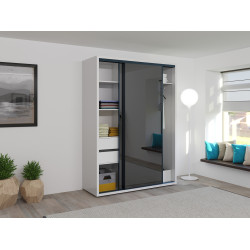 Шкаф-купе Bayro Parma 160x225x60 (White/Graphite) Thumb