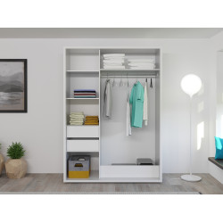 Шкаф-купе Bayro Parma 160x225x60 (White/Graphite) Thumb