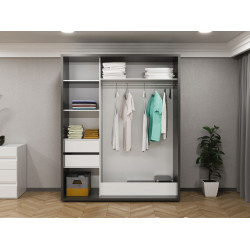 Dulap-cupe Bayro Parma 1800x2250x600 (Anthracite) Thumb