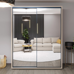 Dulap-cupe Bayro Parma 1800x2250x600 (Gray Stone)