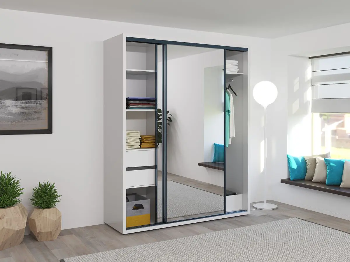 Dulap-cupe Bayro Parma 1800x2250x600 (White)